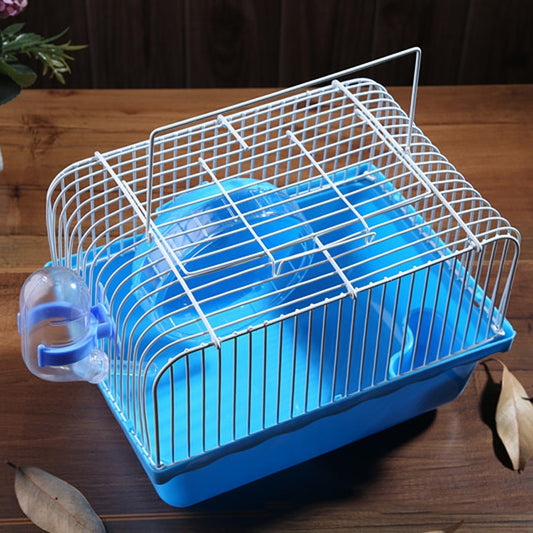 Hamster Cage Portable Take-Out Cage Hamster Golden Bear Supplies(Blue) by bashfashion