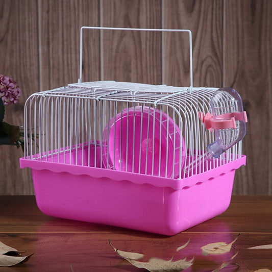 Hamster Cage Portable Take-Out Cage Hamster Golden Bear Supplies(Pink) by bashfashion