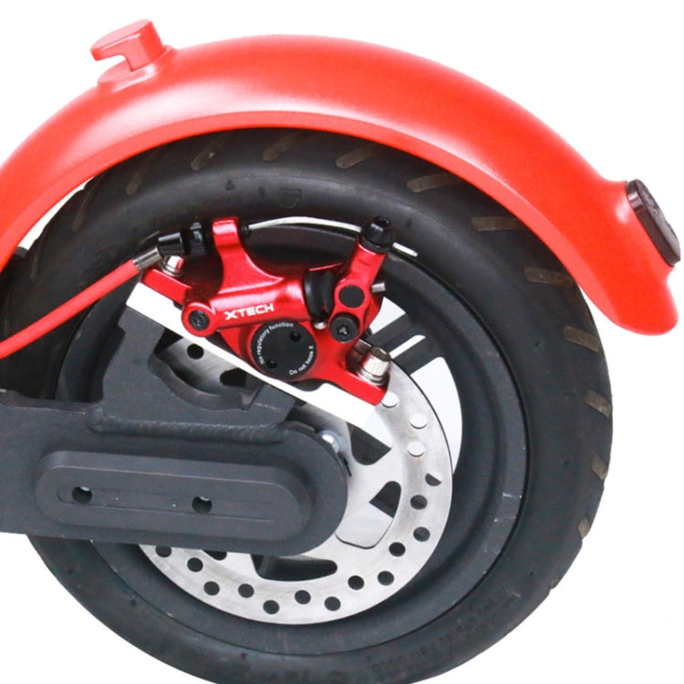 3 in 1 Scooter Modified Hydraulic Brake + 120mm Disc Brake Disc + Modified Seat Set For Xiaomi Mijia M365 Pro(Red Brake + Silver Adapter) by bashfashion