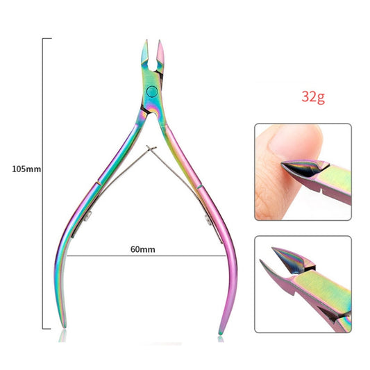 4 In 1 FABIYAN Color Titanium Nail Art Tool Set Dead Skin Shears Steel Push Nail File Pliers by bashfashion