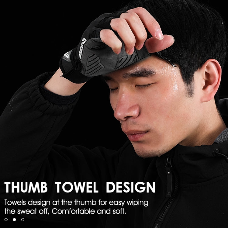 WEST BIKING YP0211210 Mountain Cycling Gloves Half Finger Breathable Anti-Slip Gloves Riding Equipment, Size: L(Black Yellow) by WEST BIKING