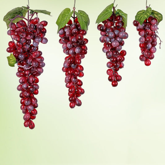 4 Bunches 36 Red Grapes Simulation Fruit Simulation Grapes PVC with Cream Grape Shoot Props by bashfashion
