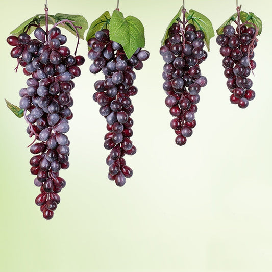 4 Bunches 36 Purple Grapes Simulation Fruit Simulation Grapes PVC with Cream Grape Shoot Props by bashfashion