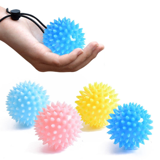 2 PCS TPR Grip Ball Rehabilitation Hemiplegia Stroke Massage Finger Ball, Specification: 6.5cm 20 Pounds (Light Blue) by bashfashion