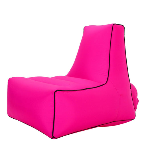 BB1082 Inflatable Sofa Inflatable Bed Outdoor Folding Portable Air Sofa Size: 100 x 90 x 80cm(Rose Red) by bashfashion