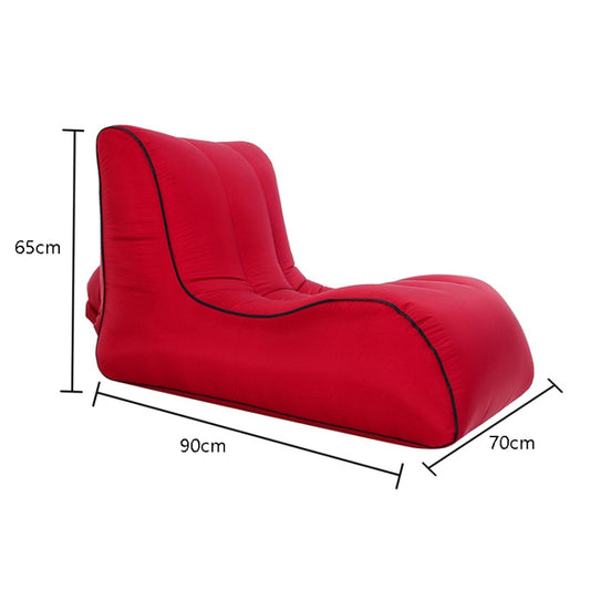 BB1803 Foldable Portable Inflatable Sofa Single Outdoor Inflatable Seat, Size: 90 x 70 x 65cm(Red Wine) by bashfashion