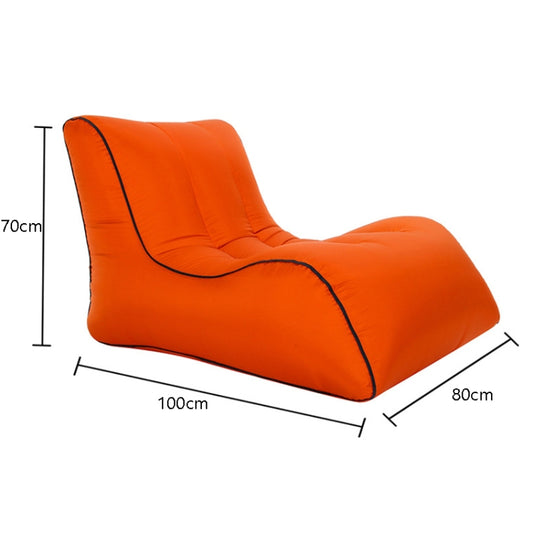 BB1803 Foldable Portable Inflatable Sofa Single Outdoor Inflatable Seat, Size: 100 x 80 x 70cm(Orange) by bashfashion