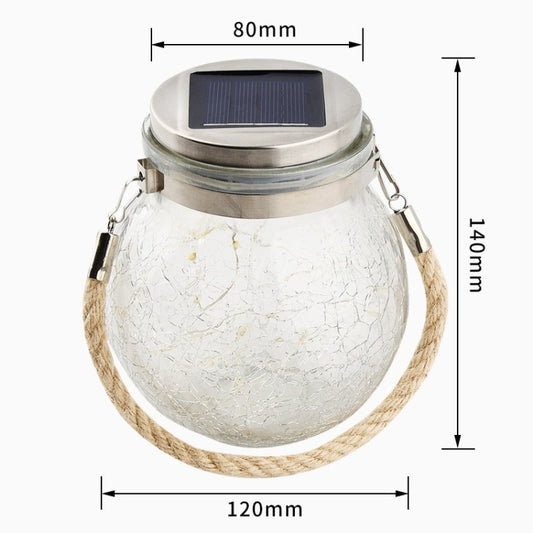20 LED Solar Energy Glass Bottle Pendent Lamp IP44 Waterproof Outdoor Garden Decoration Light(Color Light) by bashfashion