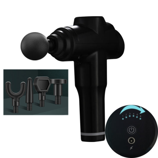 Muscles Relax Massager Portable Fitness Equipment Fascia Gun, Specification: 6206 6 Gears Black(UK Plug) by bashfashion