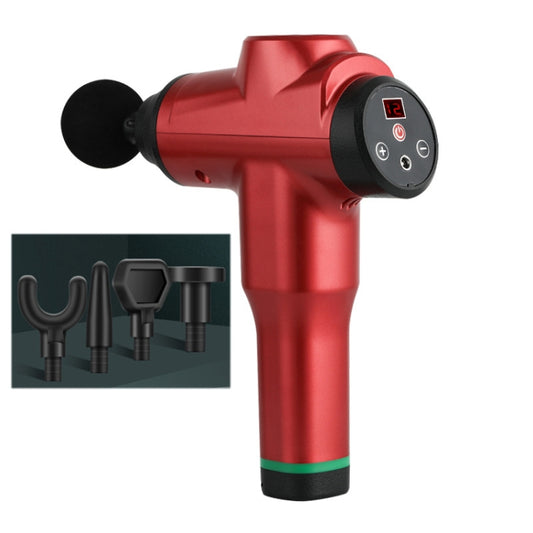 Muscles Relax Massager Portable Fitness Equipment Fascia Gun, Specification: 6212 12 Gears Red(UK Plug) by bashfashion