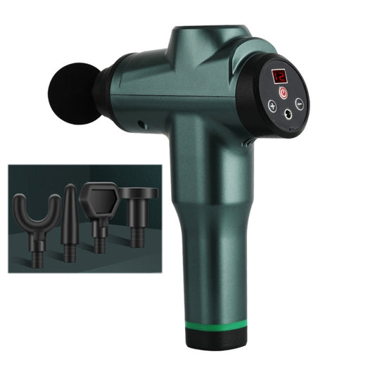 Muscles Relax Massager Portable Fitness Equipment Fascia Gun, Specification: 6212 12 Gears Green(UK Plug) by bashfashion