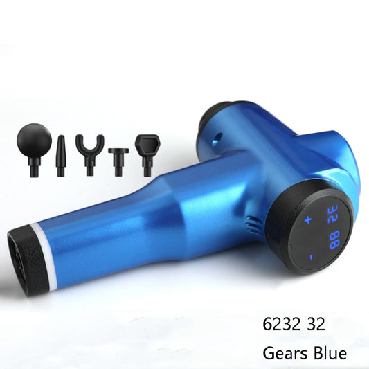 Muscles Relax Massager Portable Fitness Equipment Fascia Gun, Specification: 6232 32 Gears Blue(AU Plug) by bashfashion