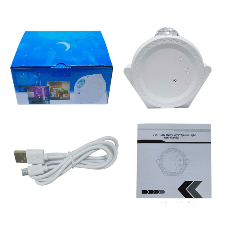 SC511 3 In 1 Watermark Starry Sky Projector Graffiti Smart Atmosphere Night Light, Light color: White WiFi by bashfashion