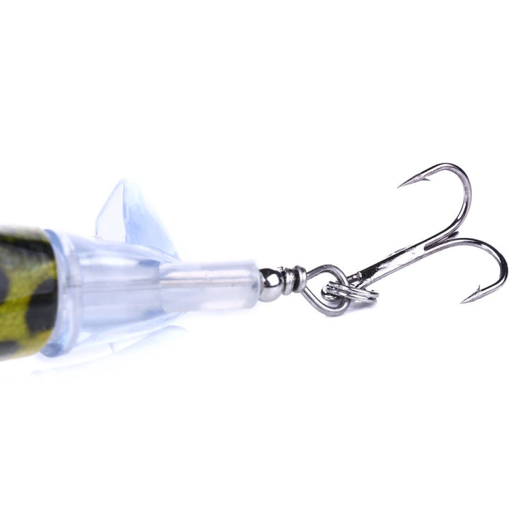 HENGJIA PE021 9.5cm/11g Frog Water Tartr Wood Bait Road Sub-Propeller Fish Bait(4) by HENGJIA
