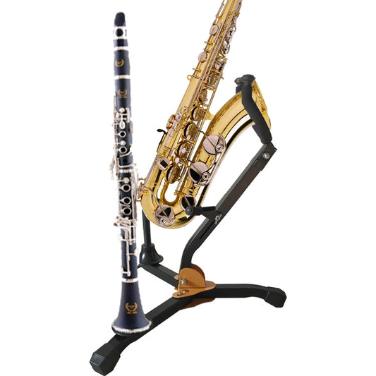 Saxophone Bracket Folding Elbow Flute Clarinet Clarinet Hanger(2 Flute / Black Pipe Bracket) by bashfashion