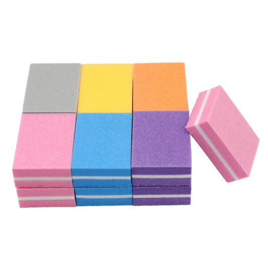 50 PCS 35x25x12mm EVA Small Square Sponge Nail File Random Colour Delivery by bashfashion