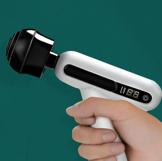 Mini Portable USB Rechargeable Electric Fascia Gun Muscle 12-speed Adjustable LCD Touch Screen Massage Gun by bashfashion