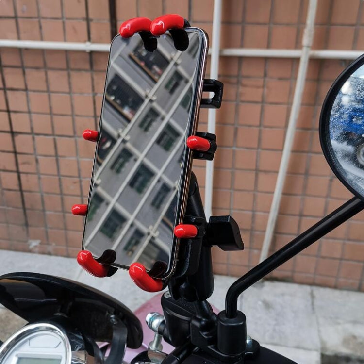 Motorcycle Metal Navigation Mobile Phone Bracket,Style: Rearview Mirror Installation (Hand Twist) by bashfashion