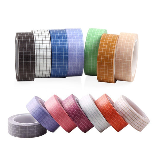 Simple Manual Decorative Stickers Plaid Material Tape(FG-02) by bashfashion