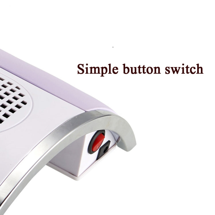 80W Nail Vacuum Cleaner Desktop Fan Vacuum Cleaner,EU Plug(Purple) by bashfashion