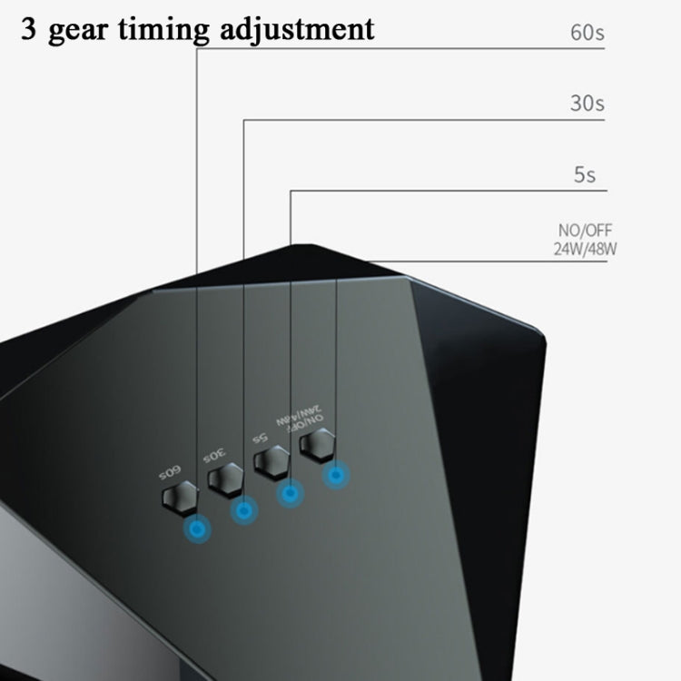 SAMVI 48W Intelligent Diamond Nail Lamp Double Light Source Infrared Sensation Quick Dry Nail Phototherapy Machine,EU Plug by bashfashion