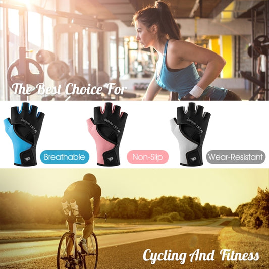 WEST BIKING YP0211217 Cycling Breathable Silicone Palm Gloves Fitness Training Wrist Guard Sports Gloves, Size: XL(Black Blue) by WEST BIKING