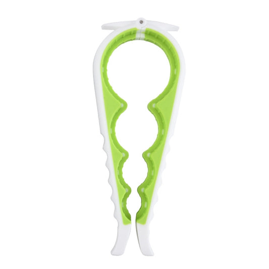 Multifunctional Silicone Non-Slip Bottle Opener Household Safety Can Opener(White + Green) by bashfashion