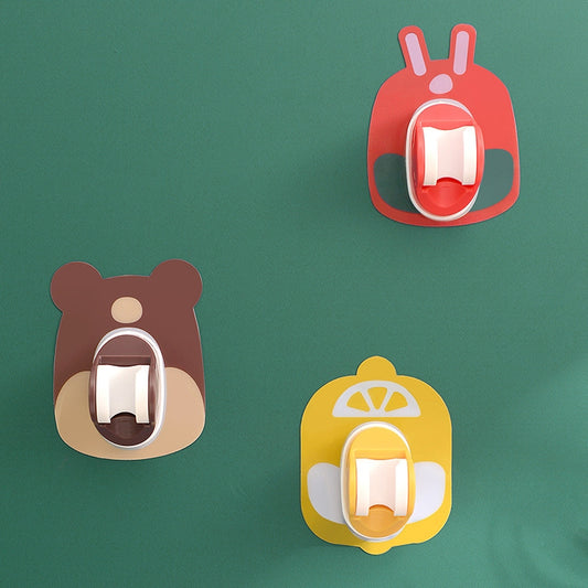 Shower Free Punch Fixed Base Universal Shakehead Adjustable Shower Bracket(Coffee Bear) by bashfashion