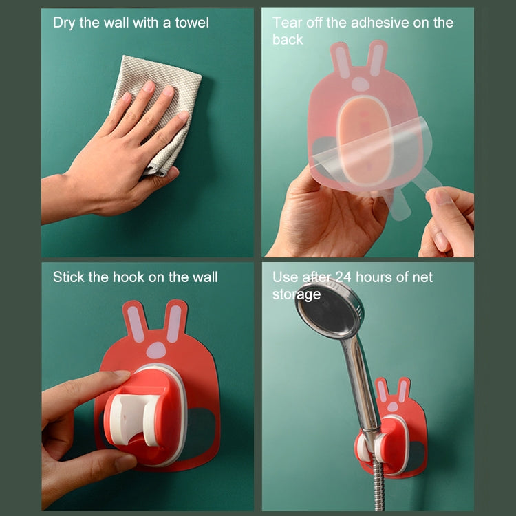 Shower Free Punch Fixed Base Universal Shakehead Adjustable Shower Bracket(Yellow Lemon) by bashfashion