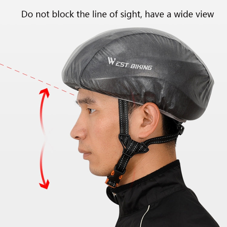WEST BIKING YP0708080 Mountain Road Bike Cycling Helmet Windproof Dustproof Reflective Rainproof Cover, Size: Free Size(Dark Grey) by WEST BIKING