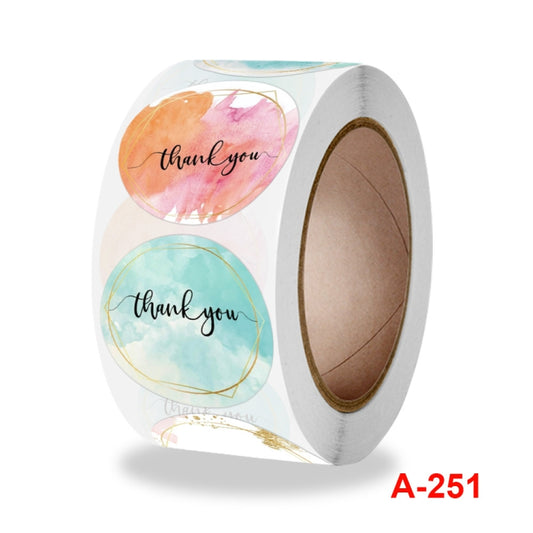 10 Rolls Round Sealing Sticker Thank You Sticker Crafts Gift Decoration Sticker, Size: 2.5cm / 1 Inch(A-251) by bashfashion