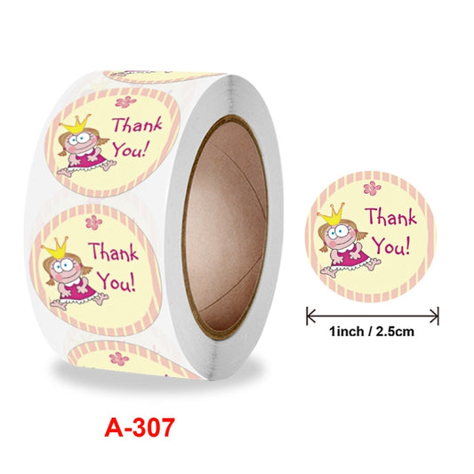 10 Rolls Seal Sticker Thank You Cute Animal Sticker Crafts Holiday Decoration Sticker, Size: 2.5cm / 1 Inch(A-307) by bashfashion