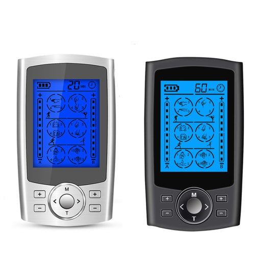 24-Mode Digital Electronic Pulse Massager Intelligent Whole Body Physical Therapy Meridian Massager, Specification: US Plug(Black) by bashfashion