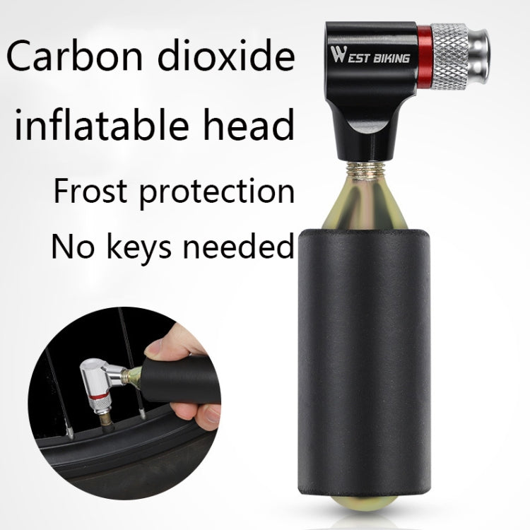 Bicycle CO2 Portable Mini Pump(Unmarried Black) by WEST BIKING