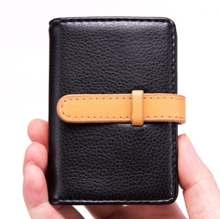 PU Leather Credit Card Bag Portable Business Card Case(Brown) by bashfashion