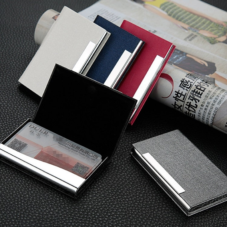Stainless Steel Business Card Holder(White) by bashfashion