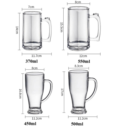 500ml No. 8 Cup Acrylic Beer Glass KTV Bar Beer Glass by bashfashion
