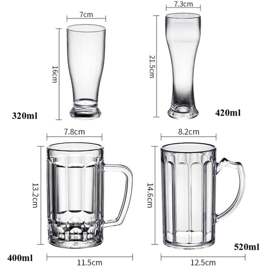 320ml No. 9 Cup Acrylic Beer Glass KTV Bar Beer Glass by bashfashion