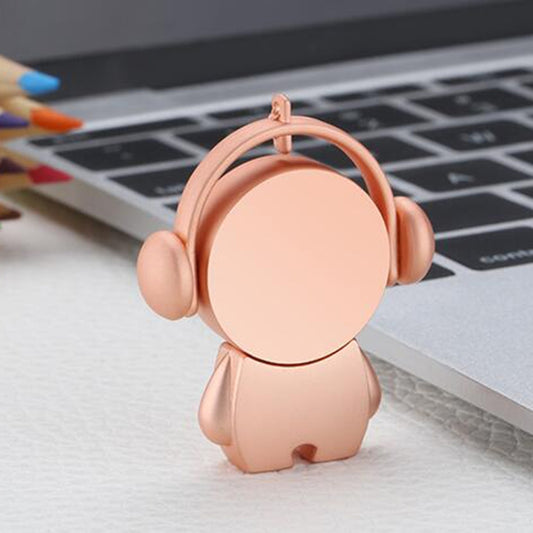 Y01 Metal Musician Car Cartoon Style U Disk, Capacity: 8GB(Rose Gold) by bashfashion