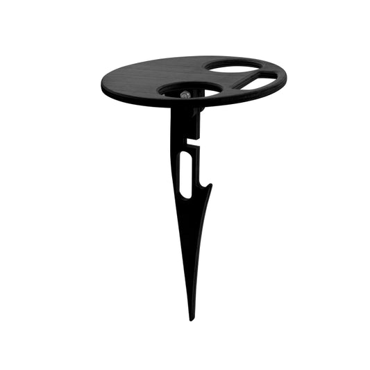 Outdoor Portable Folding Wine Table Outdoor Beach Table, Colour: Black by bashfashion