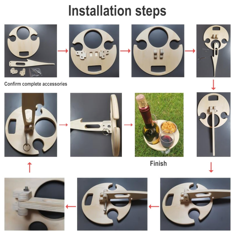 Outdoor Portable Folding Wine Table Outdoor Beach Table, Colour: Black by bashfashion