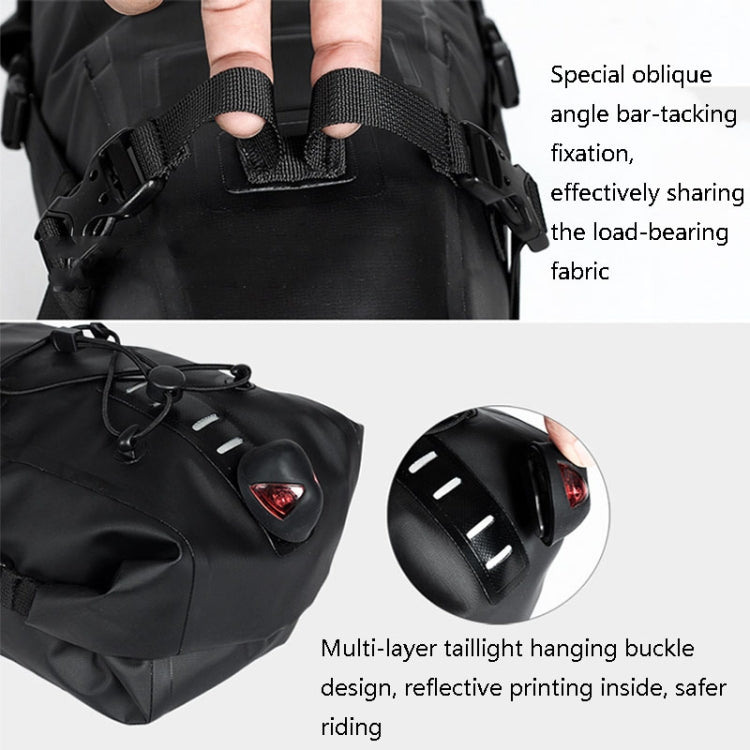 Rhinowalk RK19511 Full Waterproof Bicycle Saddle Tail Bag Big Capacity Road Bike Bag, Colour: RK19513 Black 13L by Rhinowalk