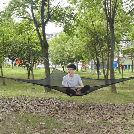 Outdoor Multi-person Hammock Large Sky Tree Tent Aerial Camping Hammock Triangle Hammock, Side Length: 2.9m by bashfashion