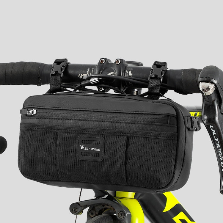 WEST BIKING 3L Bicycle Front Beam/Saddle Tail Bag Riding Diagonal Belt Bag(Black) by WEST BIKING