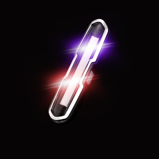 Bicycle Light USB Charging LED Warning Light Night Riding COB Tail Light, Specification: 7505 Red Blue Light by bashfashion