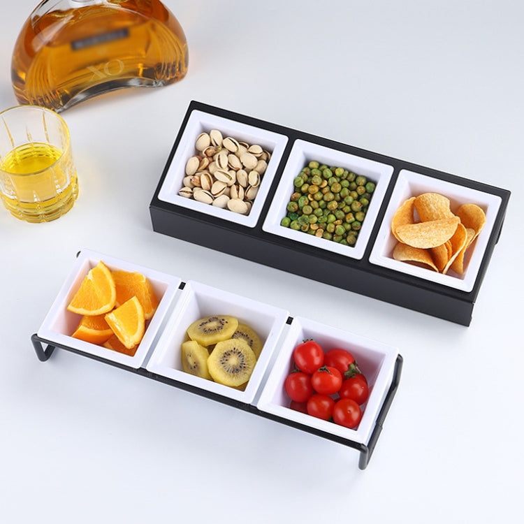 Stainless Steel Bar Plastic Fruit Plate Rack, without Fruit Dish, Grid Number:3 Grids(A Type) by bashfashion