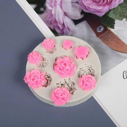 Flower Mold DIY Crystal Drip Silicone Mold, Specification: Small Flower by bashfashion