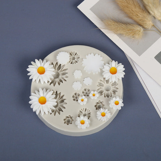Flower Mold DIY Crystal Drip Silicone Mold, Specification: Small Daisy by bashfashion