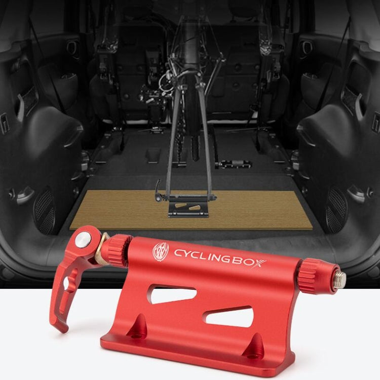 CYCLINGBOX BG-0171 Bike Aluminum Portable Quick-Removal Front Fork Fixed Frame Rear Hanging Frame Car Top Fixture Equipment(Titanium Color) by bashfashion