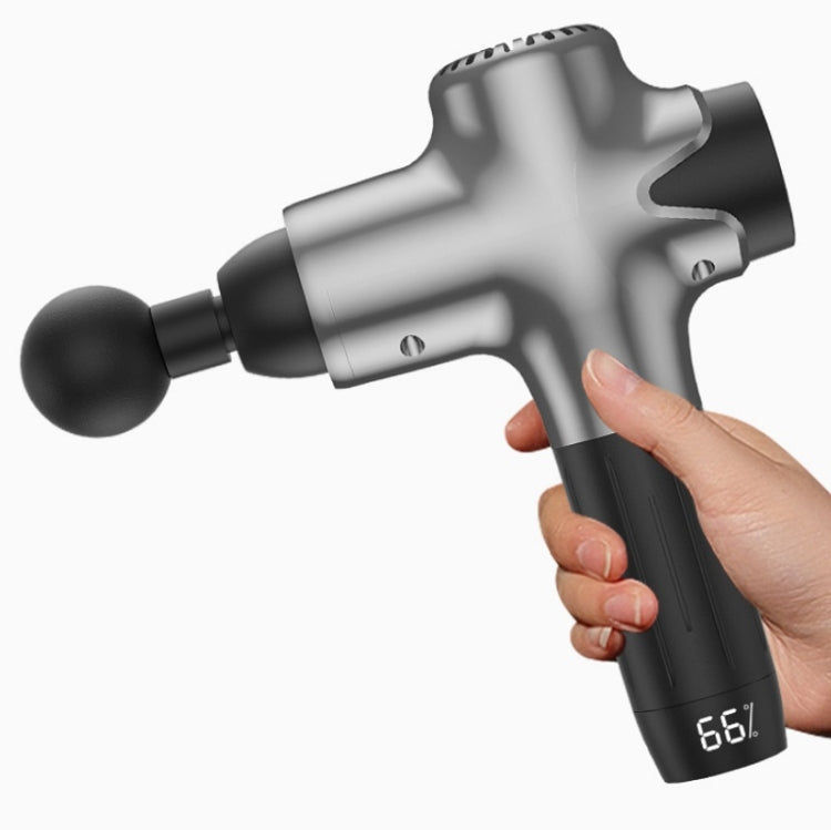 Y8-1 Fitness Massage Fascia Muscle Vibration Massager, Specification: Bright Gray(US Plug) by bashfashion